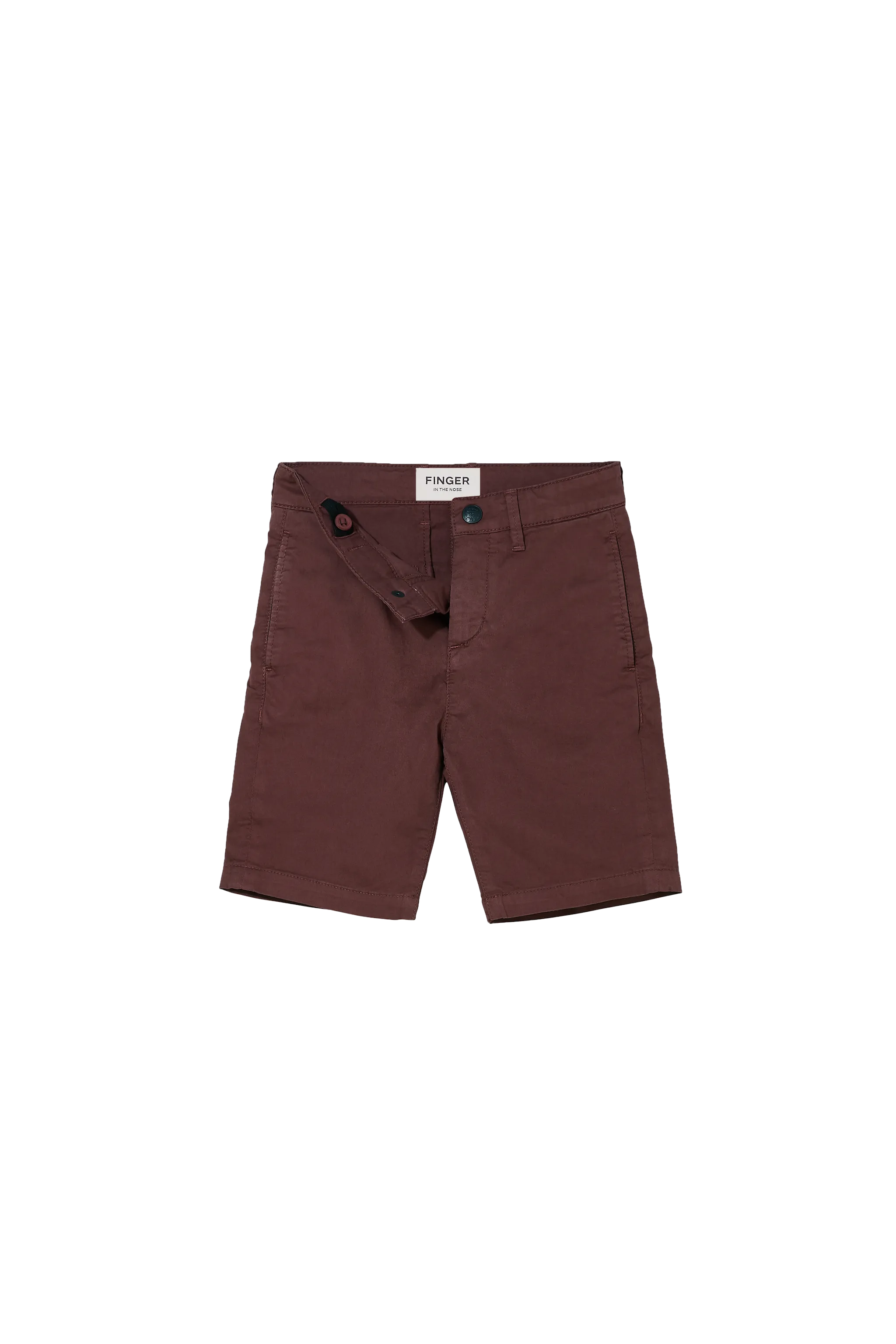 ALLEN Dark Plum - Chino Fit Bermuda Shorts