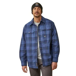 Ariat Men's Rebar Flannel Insulated Coastal Blue Plaid Shirt Jacket 10046019