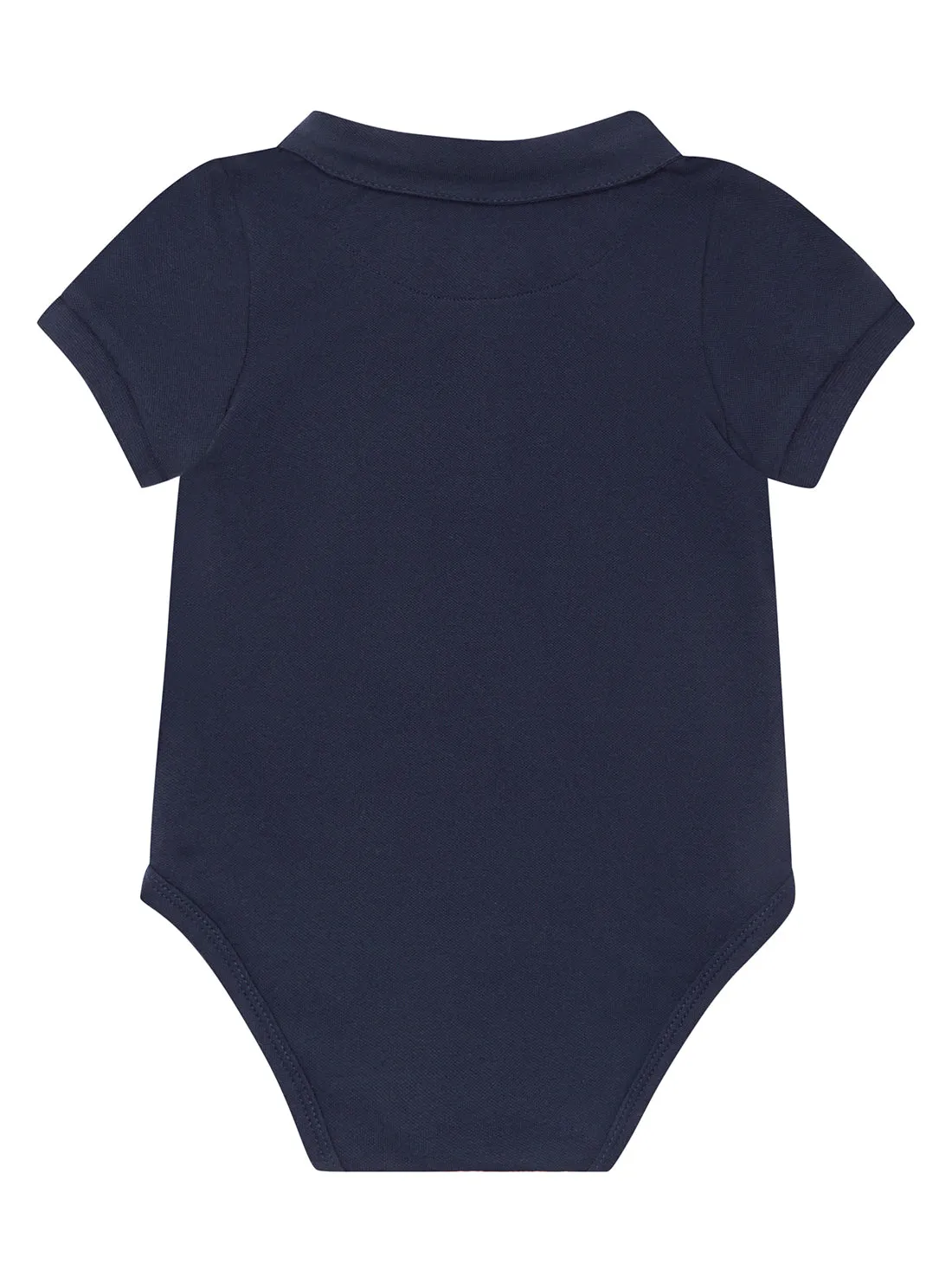 Blue Bear Logo Polo Onesie (0-12m)