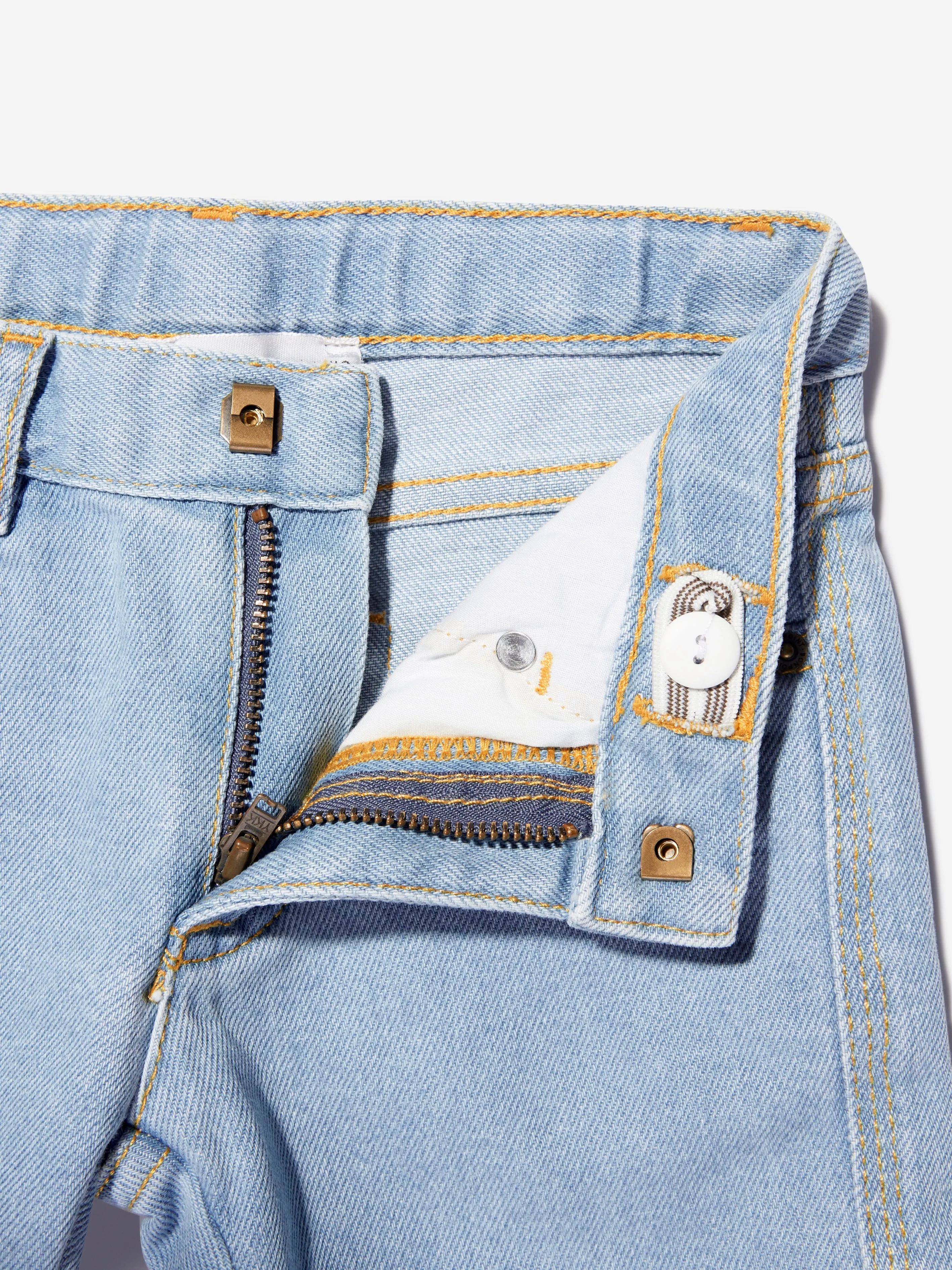 Bonpoint Girls Denim Shorts in Blue