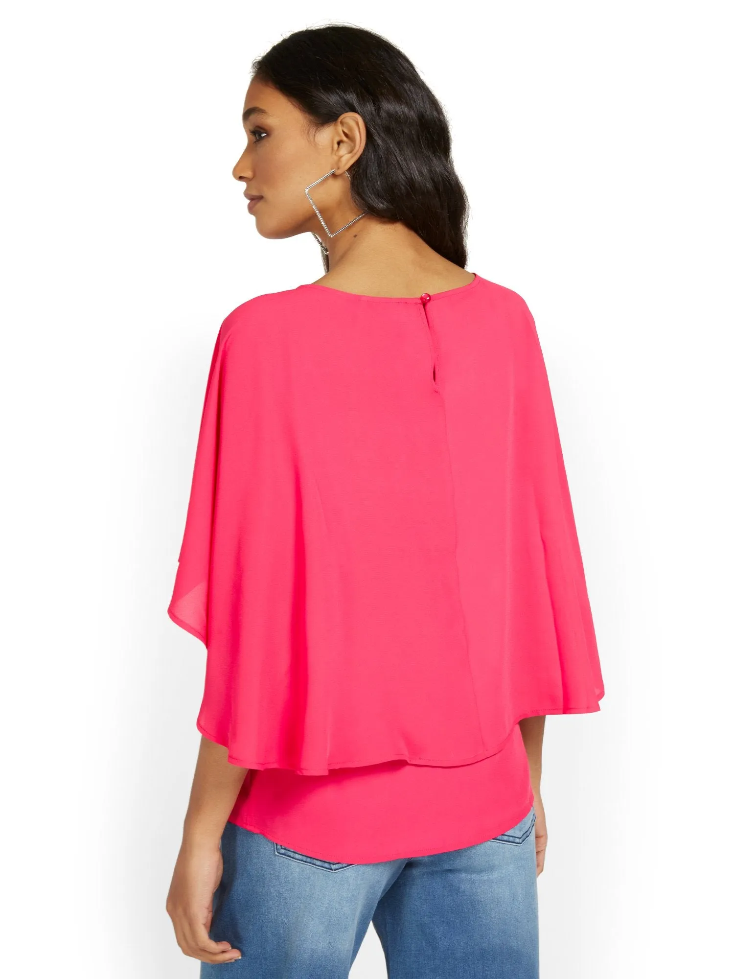 Cape-Sleeve Top