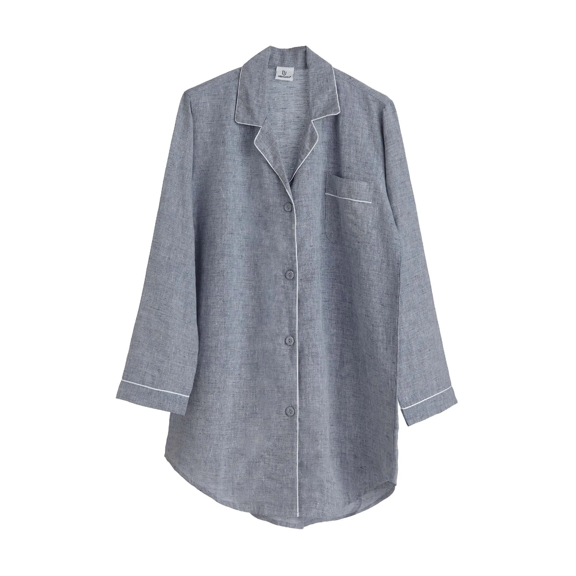 Casaal Nightshirt [Dark grey blue/White]