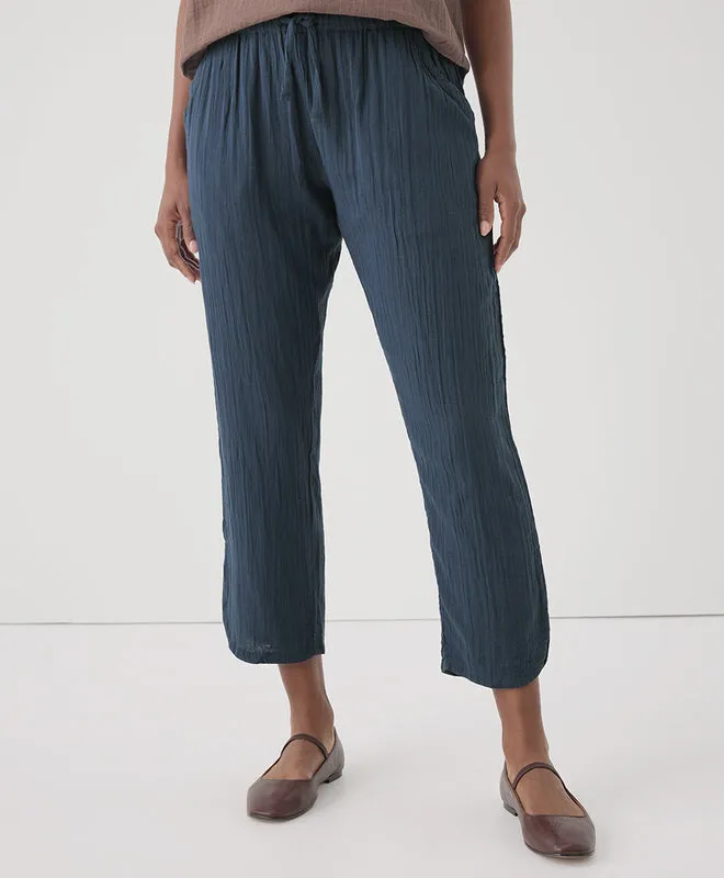 Coastal Double Gauze Tapered Pull-On Pant