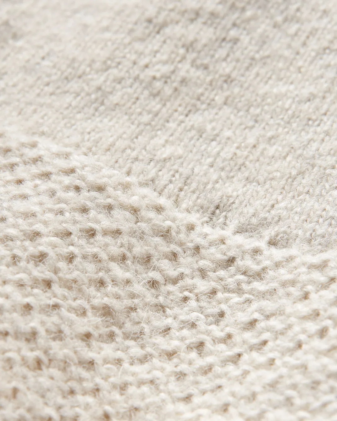 Cove Recycled Knitted Jumper in Off White