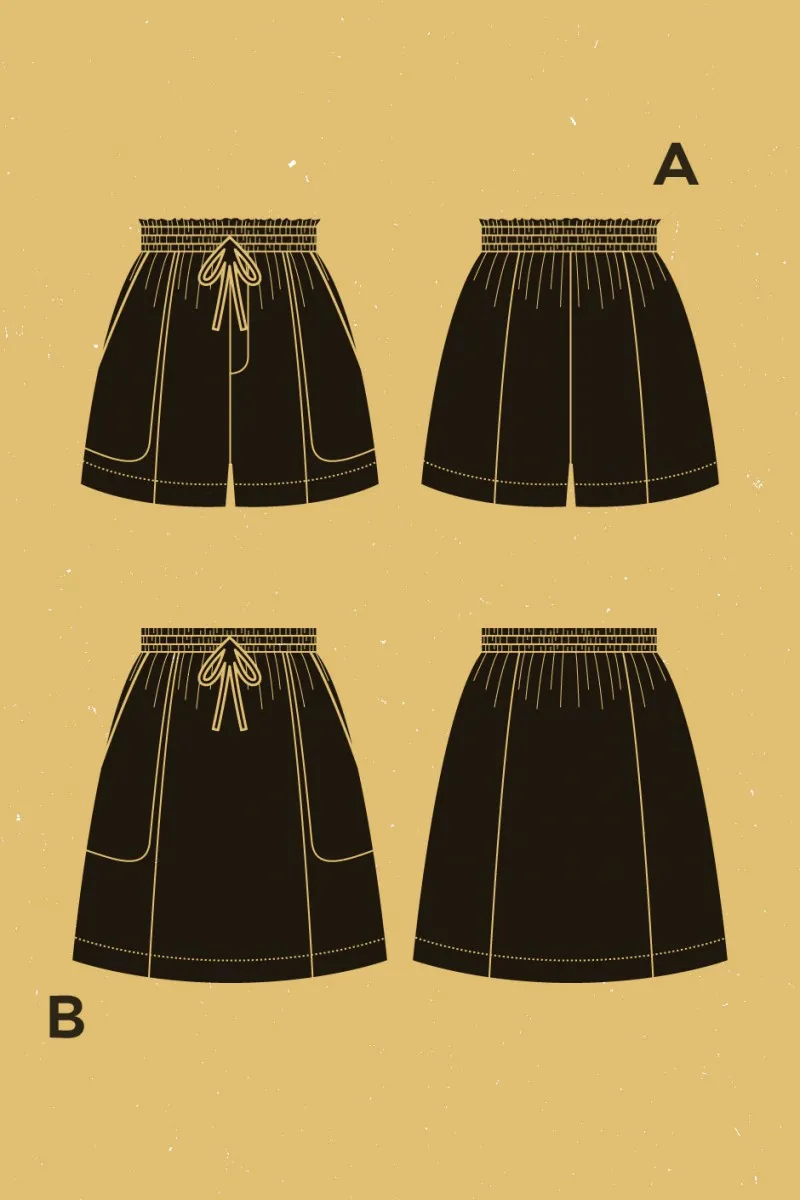 Deer & Doe - GOJI SHORTS / SKIRT Sewing Pattern