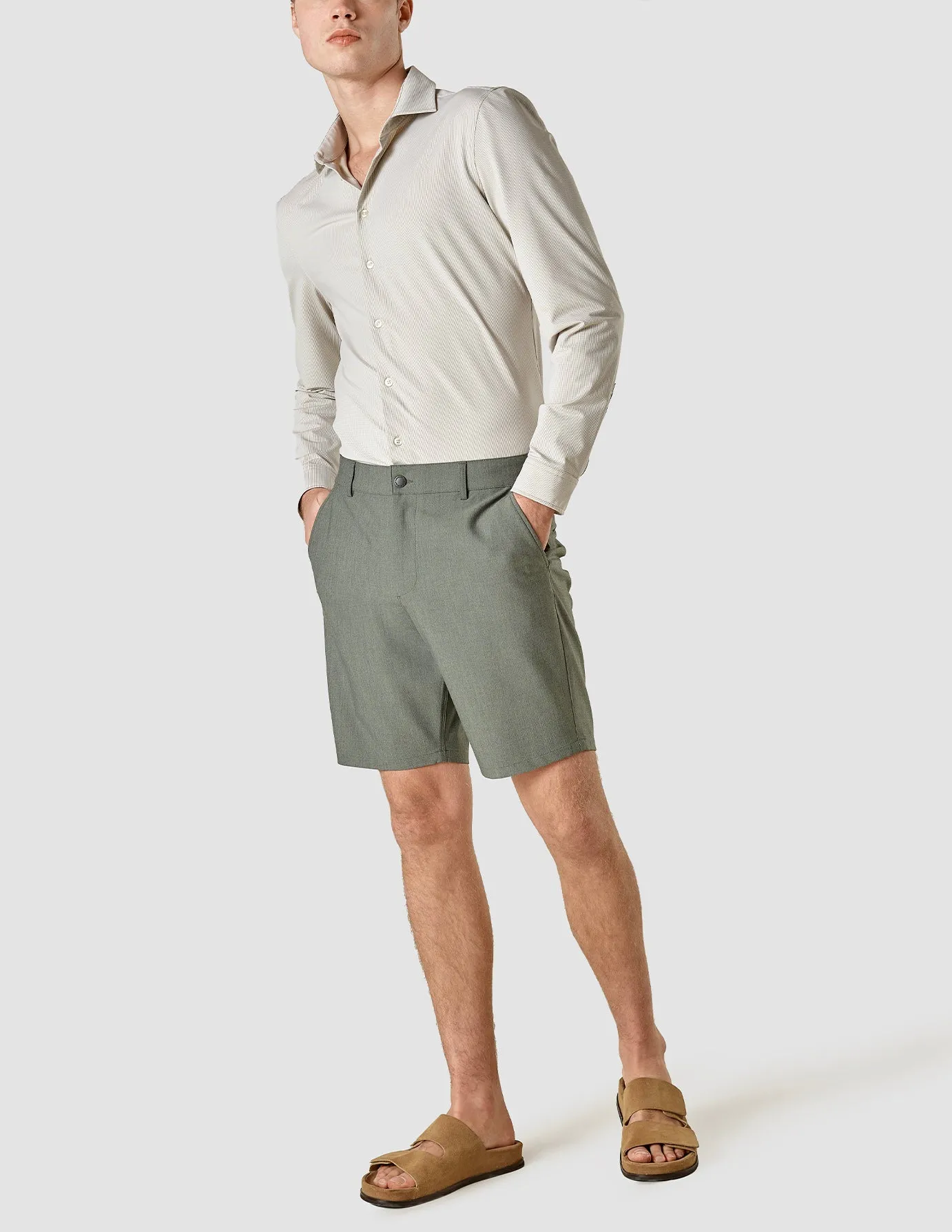 Essential Shorts Green Melange