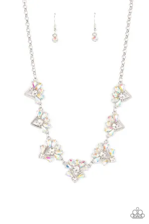 Extragalactic Extravagance Multi Iridescent Necklace - Paparazzi Accessories