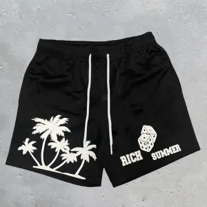 Fashion personality coconut mesh shorts