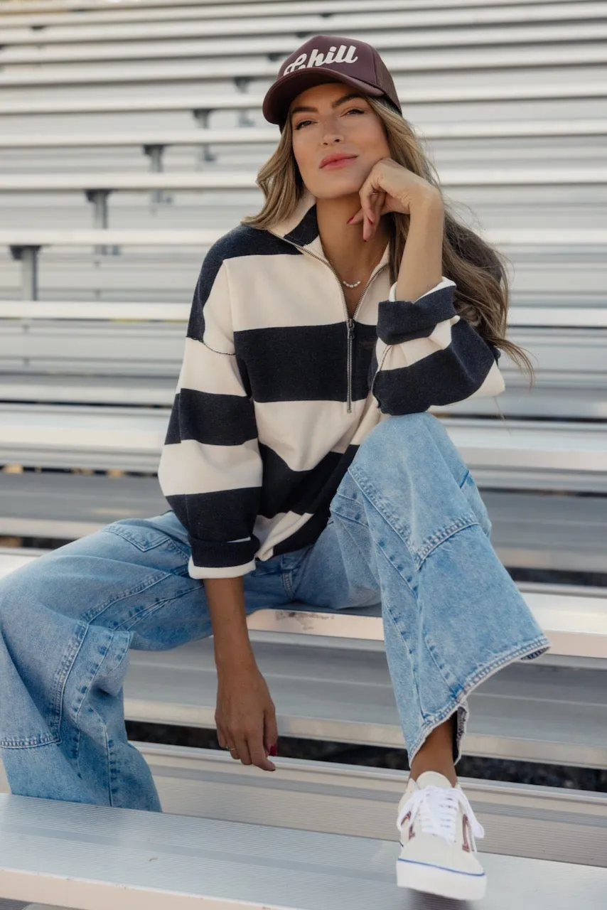 Free People Coastal Stripe Pullover