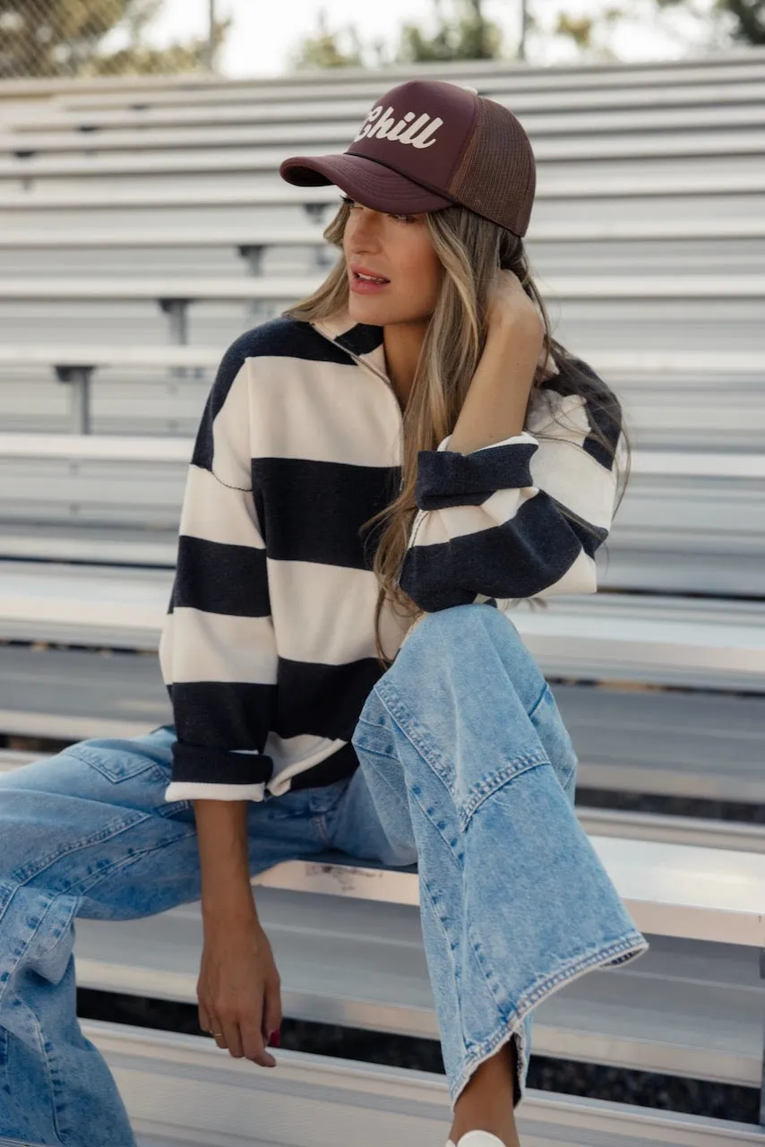 Free People Coastal Stripe Pullover