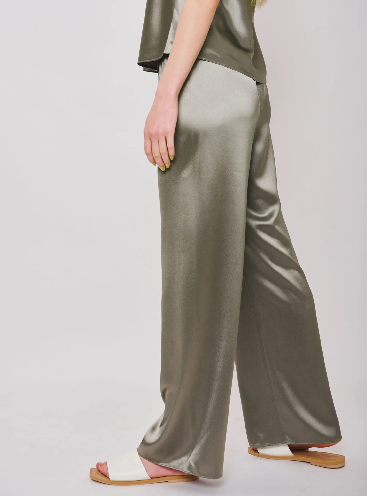 GALA drape wide pants (Seaweed)