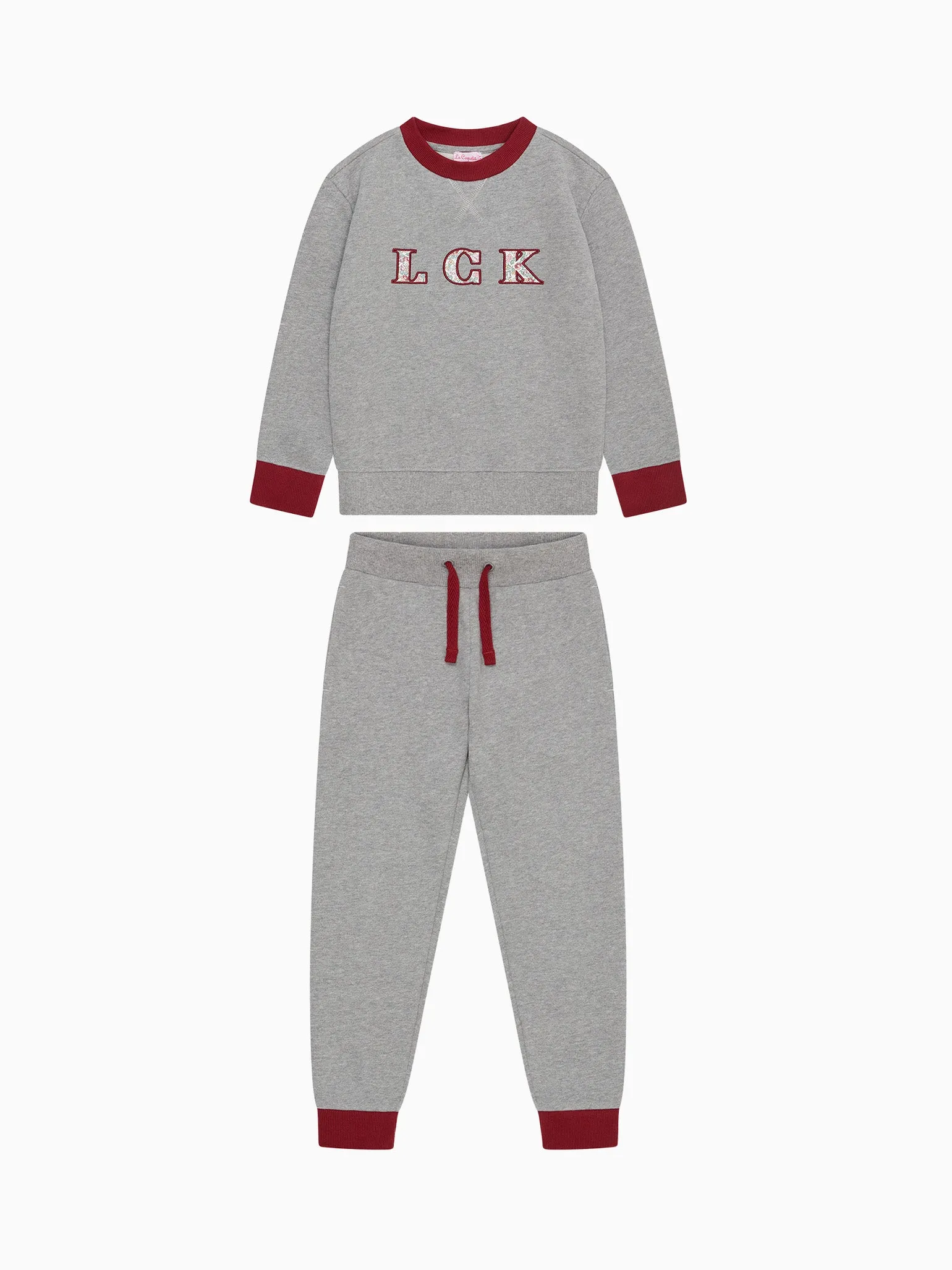 Grey Melange Pernille Girl Tracksuit