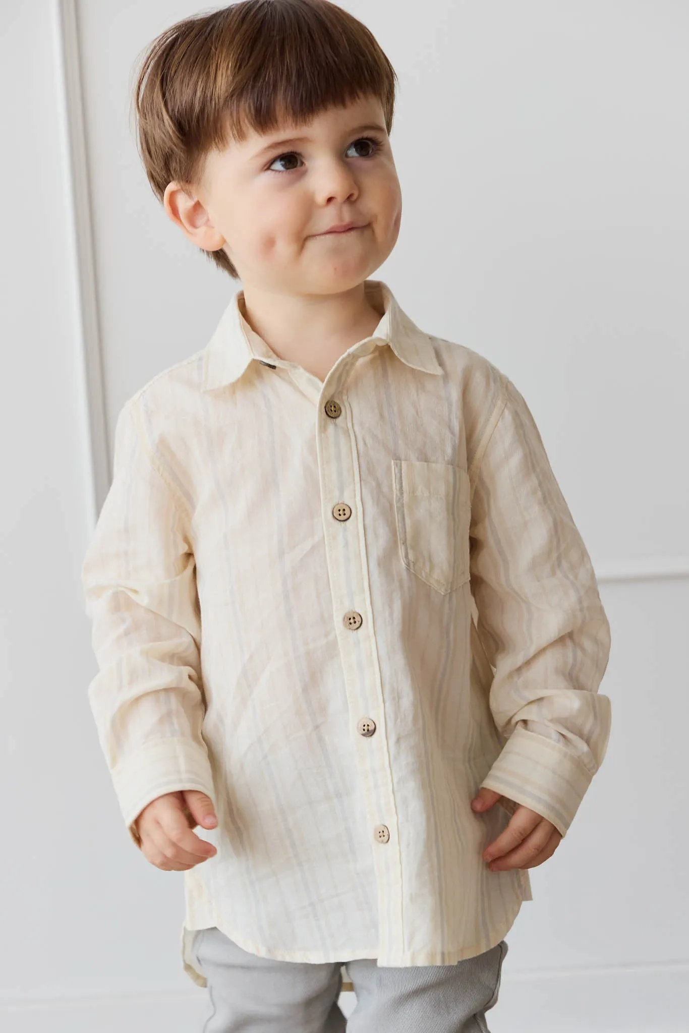 Isaiah Shirt - Coastal Stripe Cloud