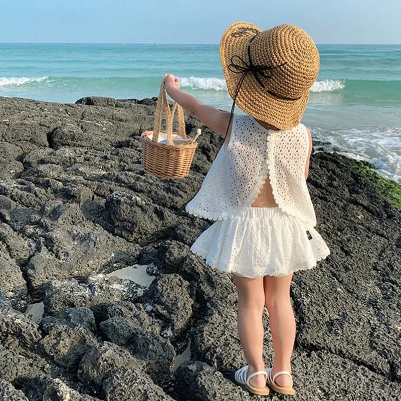 Lace Sleeveless Cotton Top and Skort