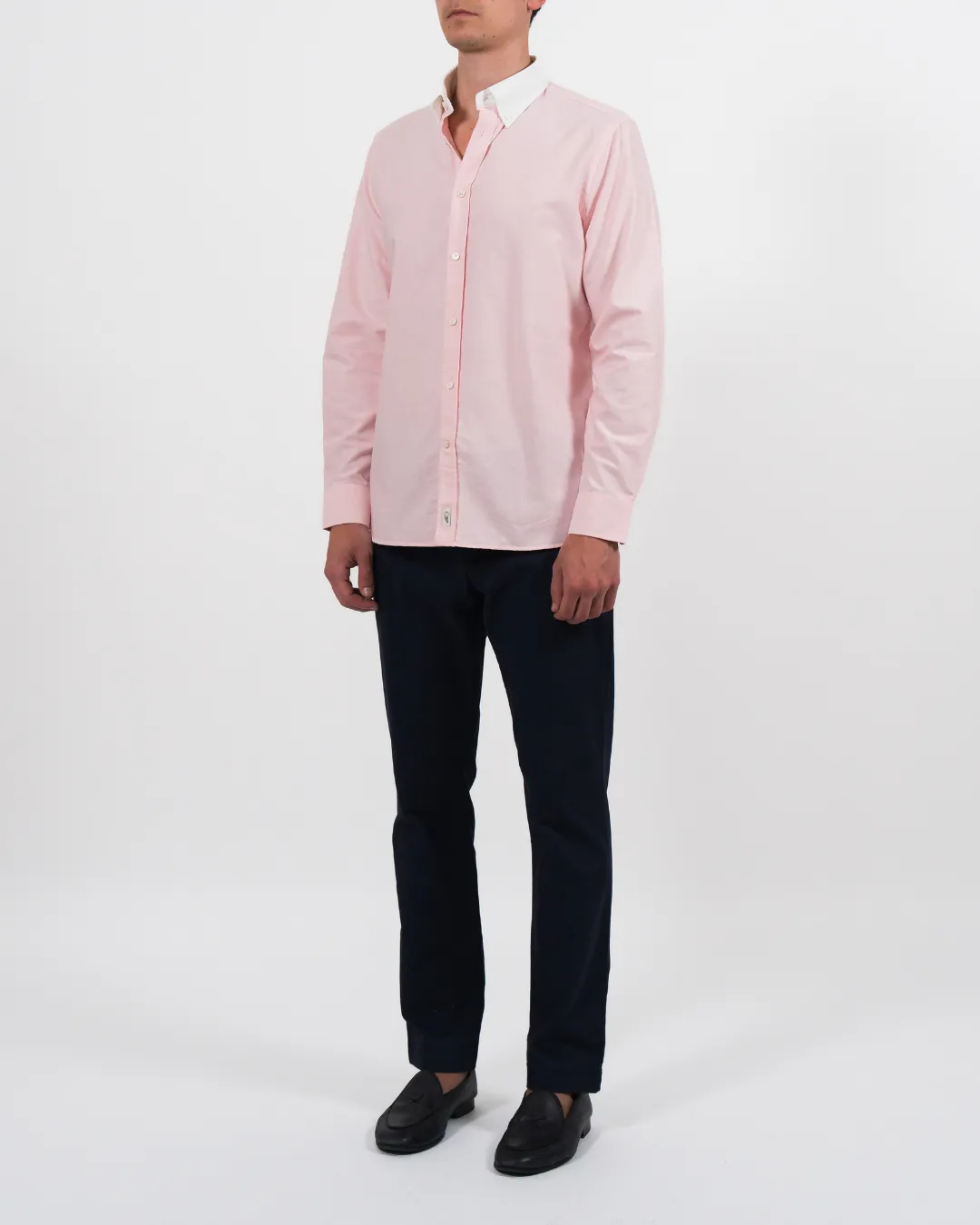 'Le Original' Pink Contrast Collar Oxford Shirt