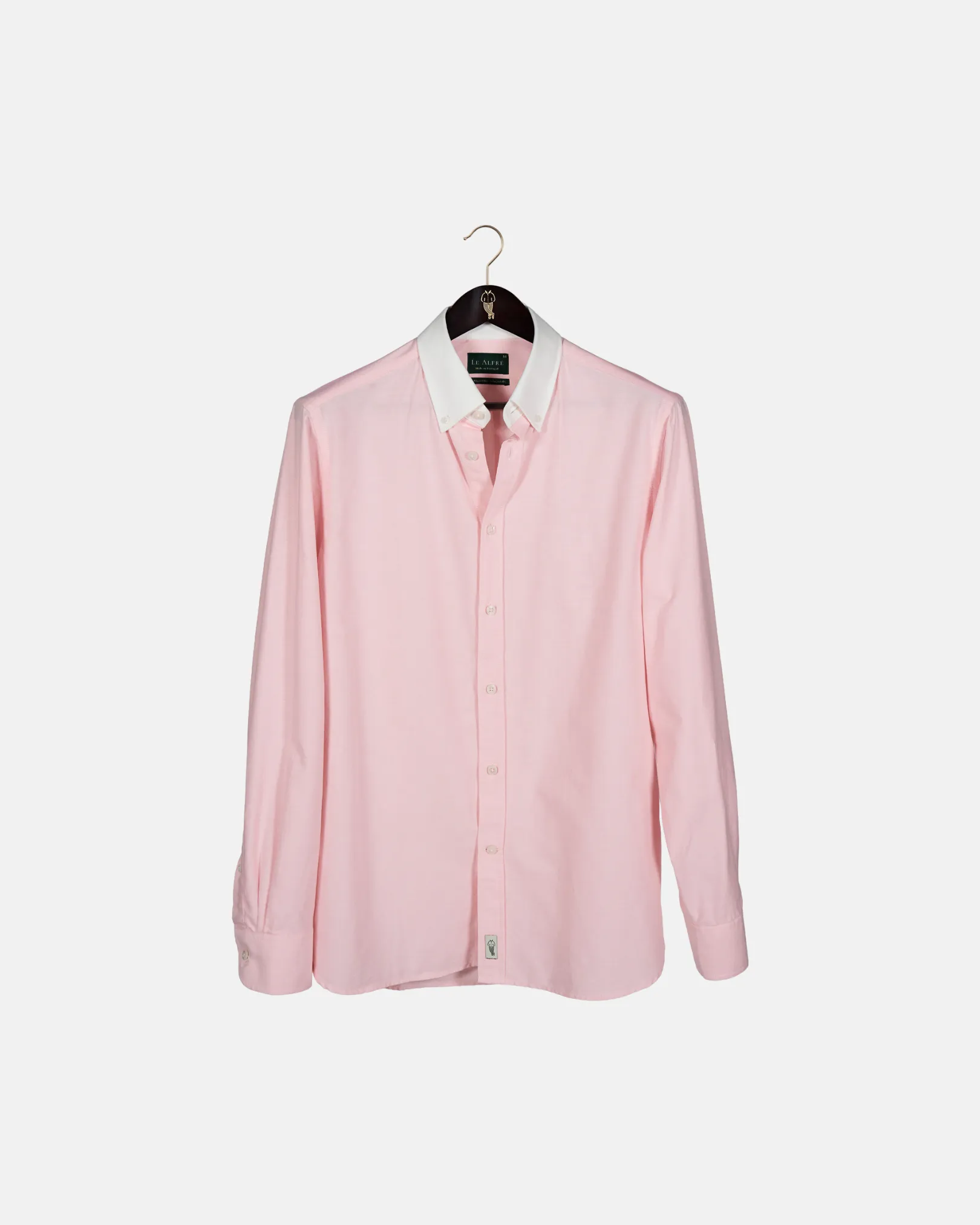 'Le Original' Pink Contrast Collar Oxford Shirt