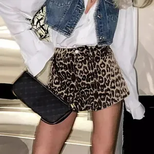 Leopard Print Stylish High Waist Shorts