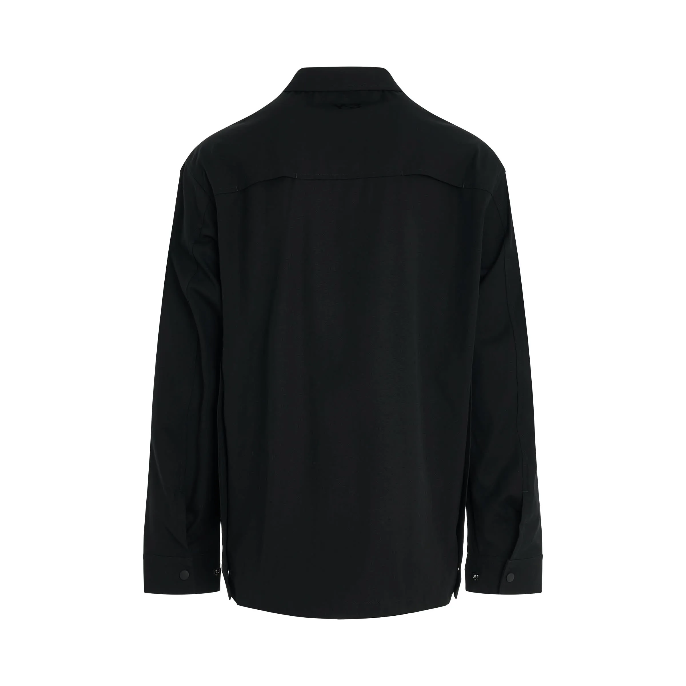 Long Sleeve Pocket Shirt in Black