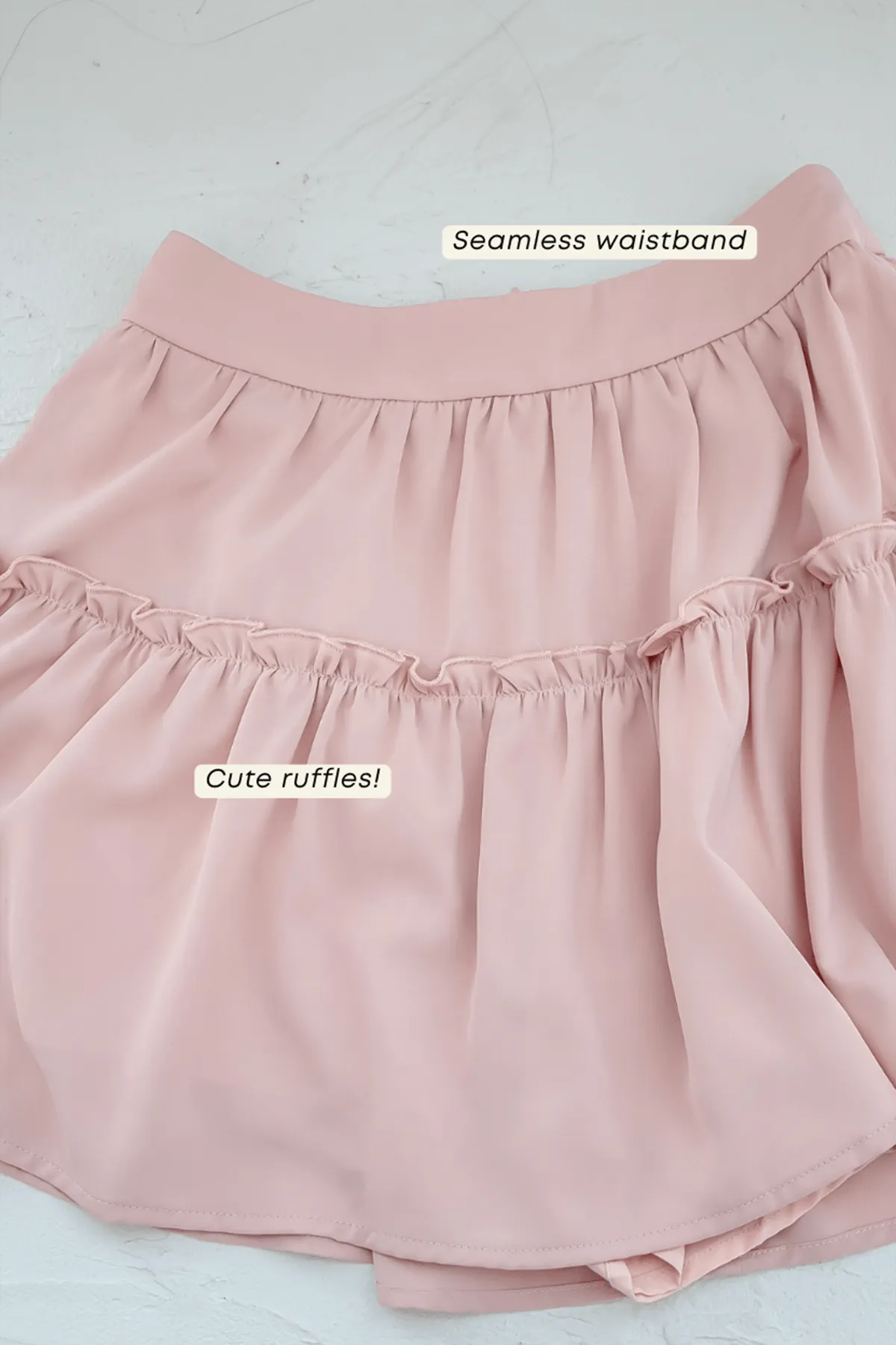 LOVEA RUFFLES SKORTS IN PINK