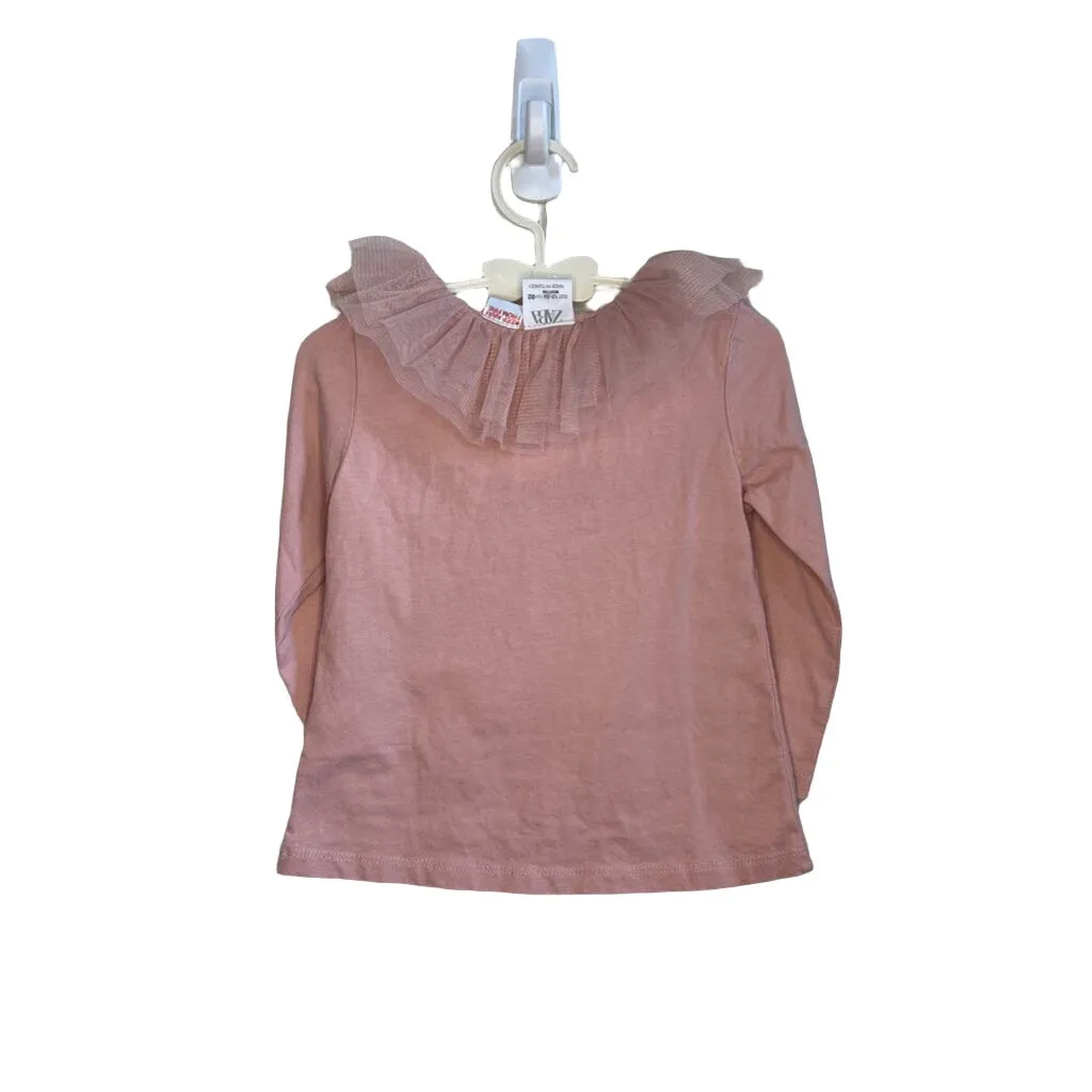 LS Shirt w/ Tulle Collar