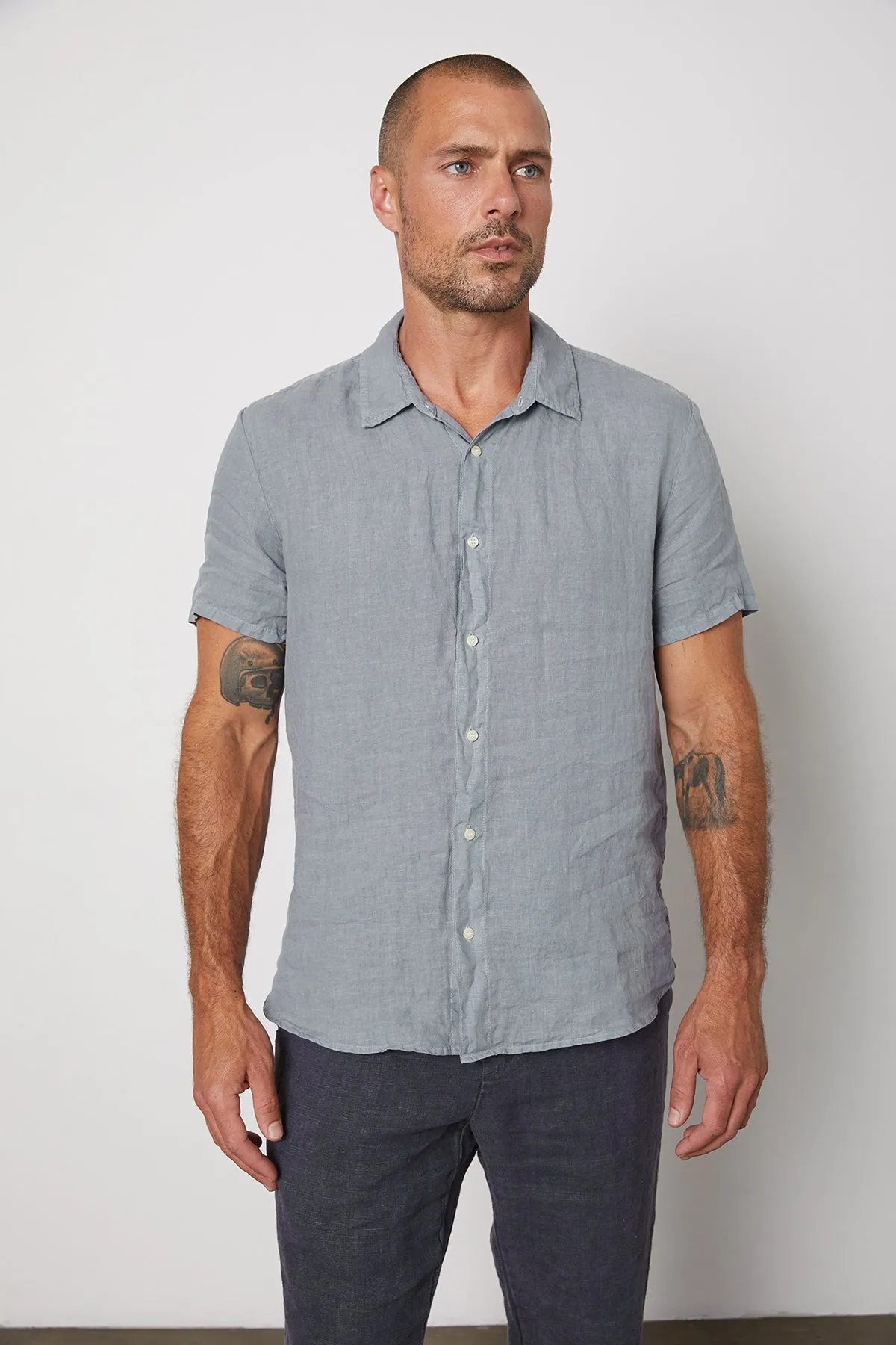 MACKIE LINEN BUTTON-UP SHIRT