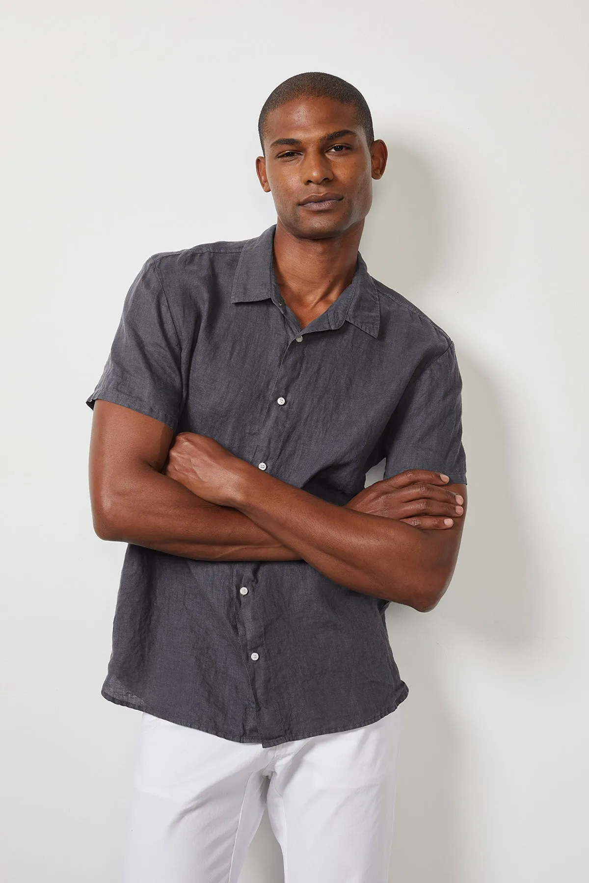 MACKIE LINEN BUTTON-UP SHIRT