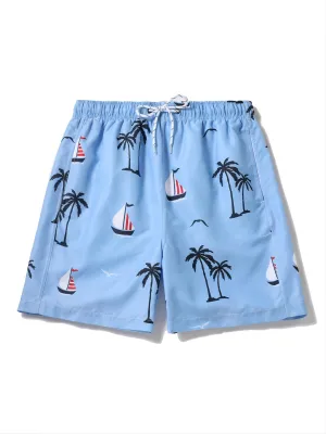 Men's Stylish Cerulean Sports Shorts