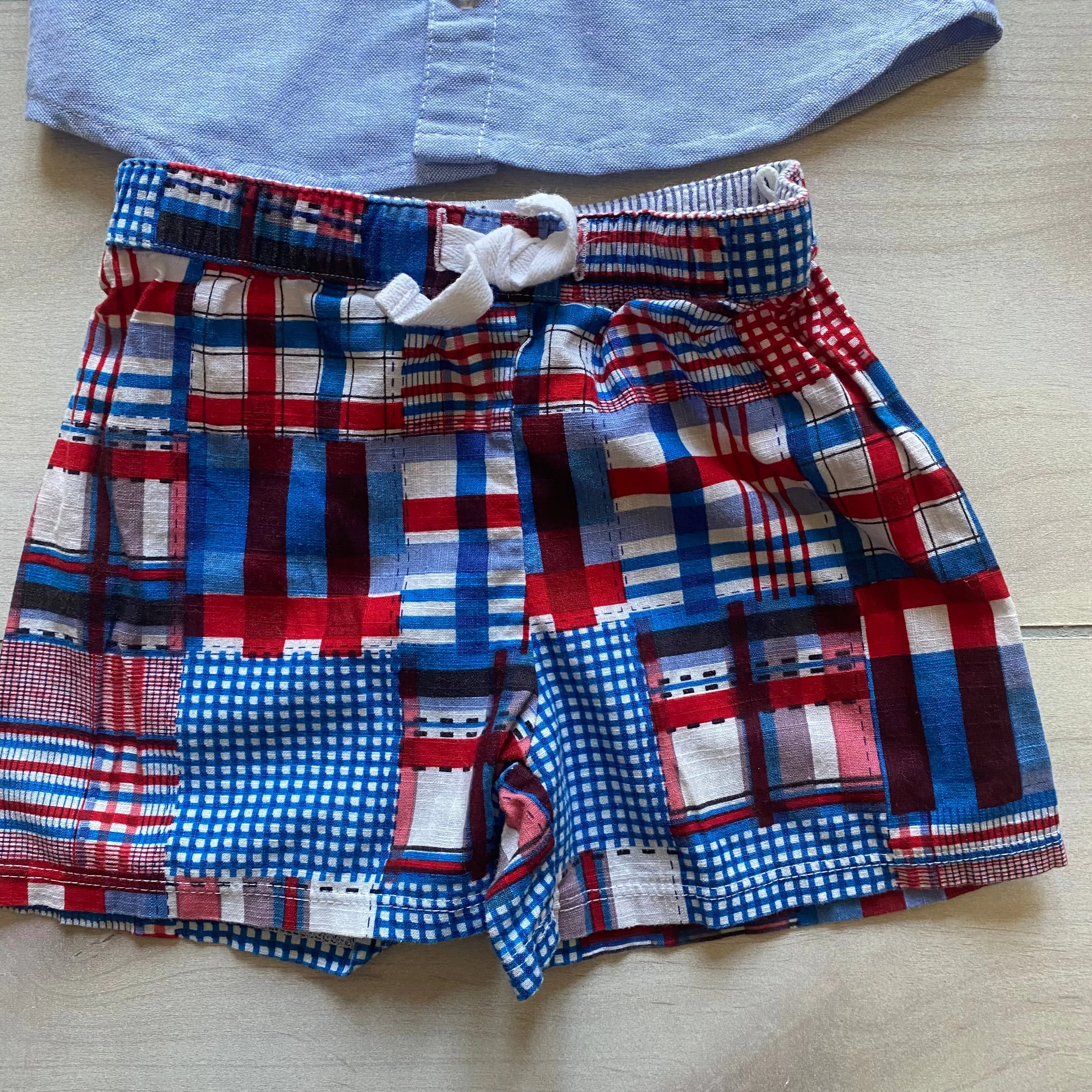 Mud Pie Crab Patriotic Short Outfit