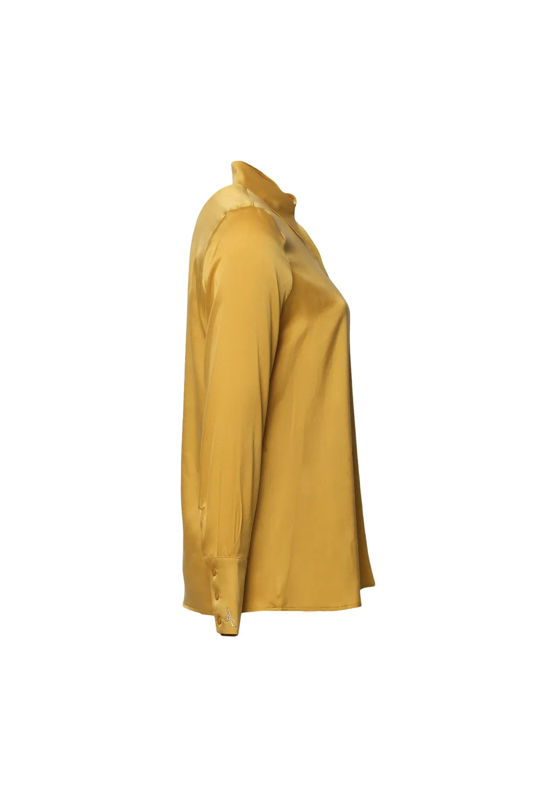 Mustard Pure Silk Audrey Women's Shirt