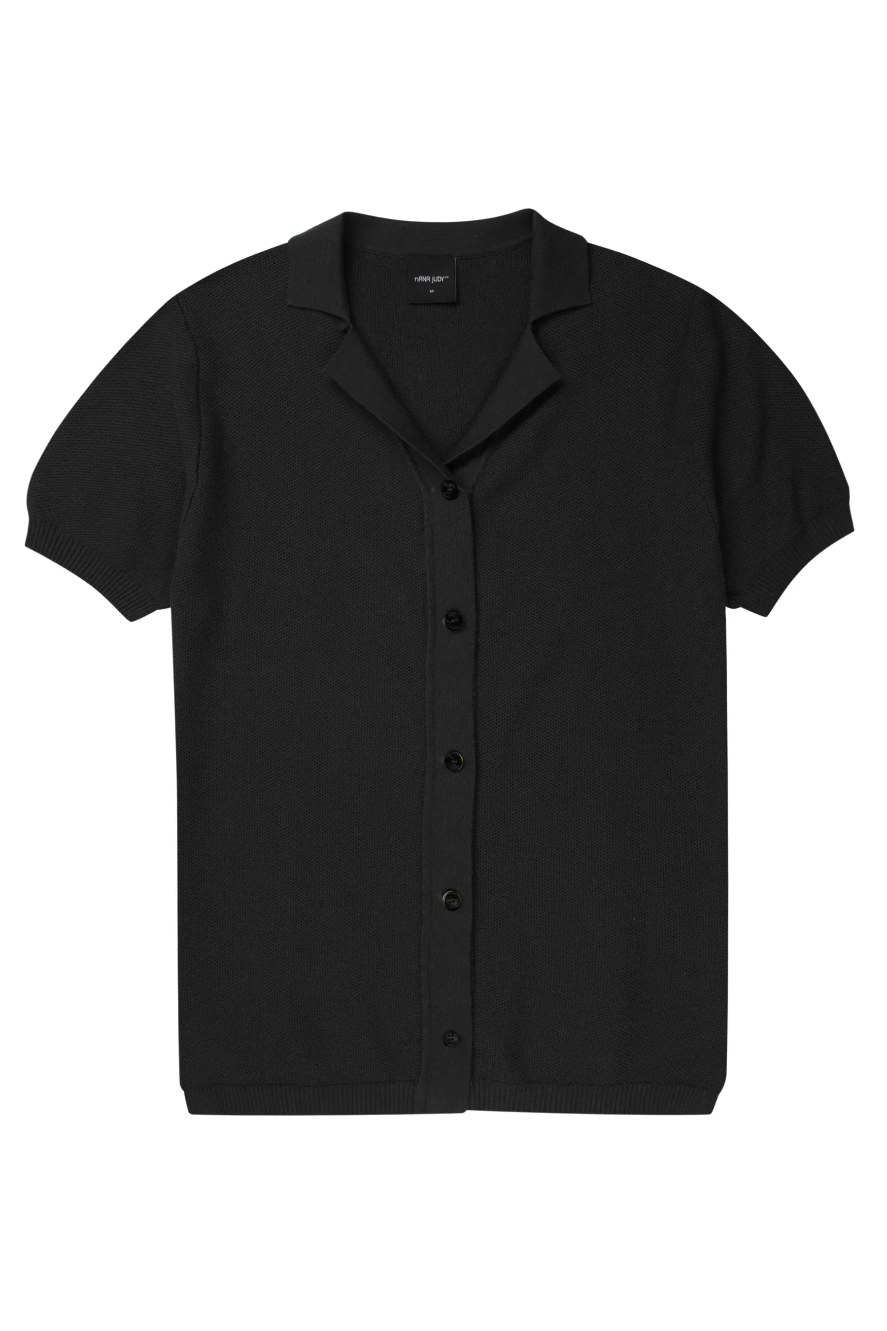 nANA jUDY Mens Morrison Knit Short Sleeve Shirt - Black