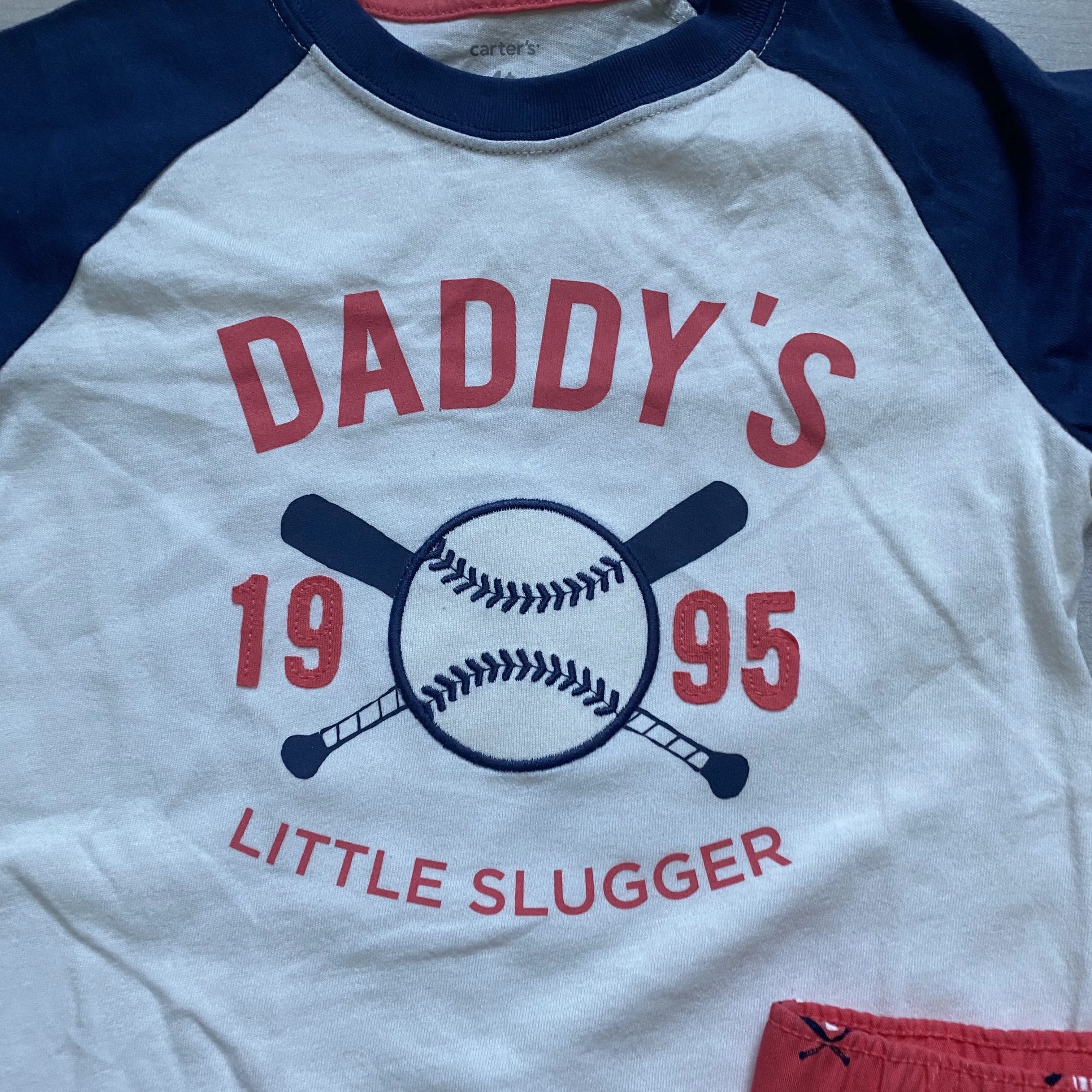 NEW Carter's Daddy's Slugger Baseball Short Set