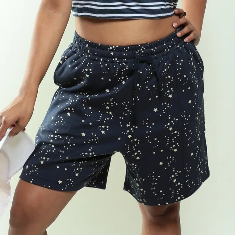 North Star Biowashed Organic Cotton Shorts- Navy Blue