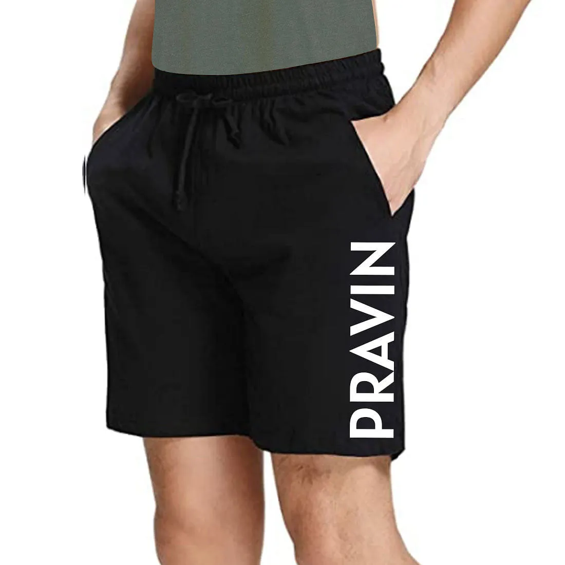 Nutcase Customized Workout Shorts for Men Black  - Add Name