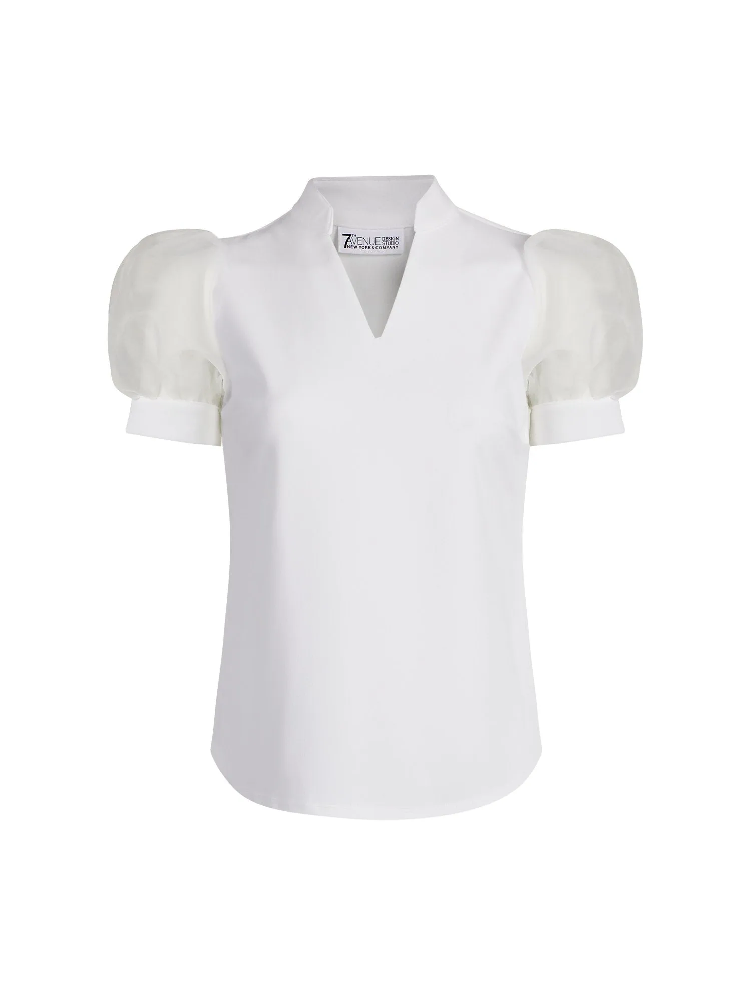 Organza Puff-Sleeve Top - 7th Avenue