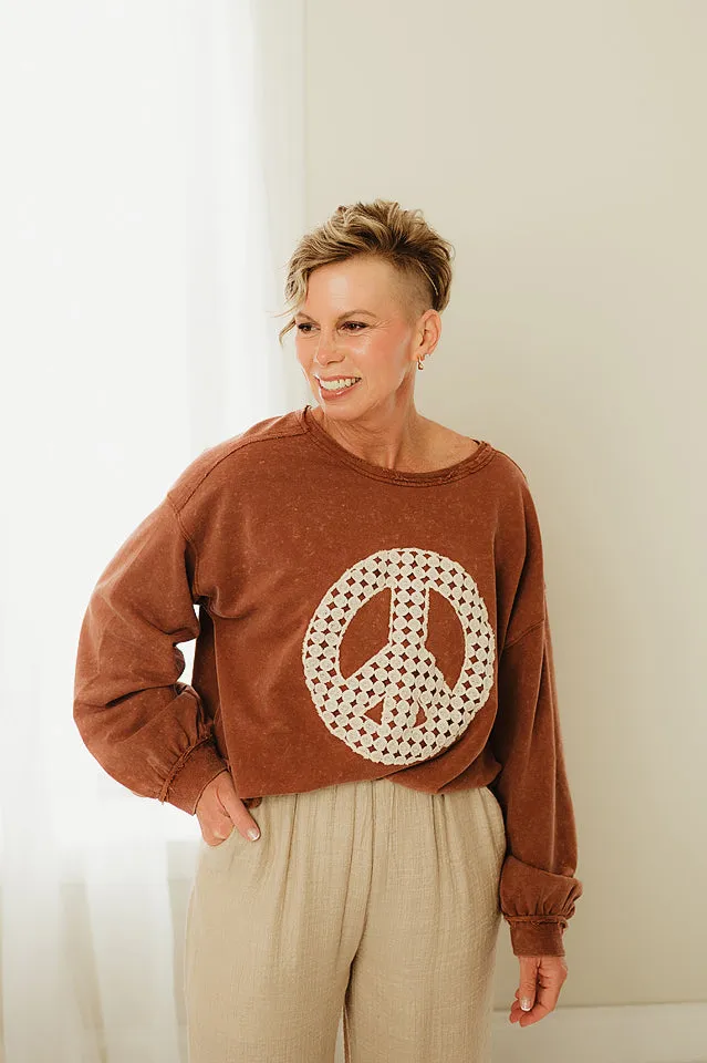 Peace French Terry Top