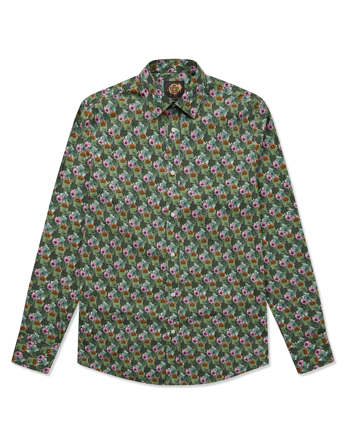 Pink & Green Floral Shirt