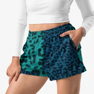 Recycled Breathy Shorts "Frankencheetah" Blue/Teal