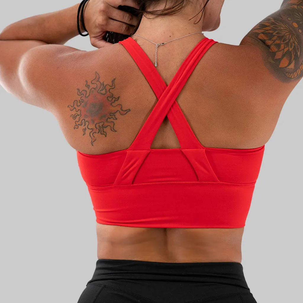 Salty Savage Ladies "Peace Skeleton" X Back Sports Bra | Cocoa Beach Performance