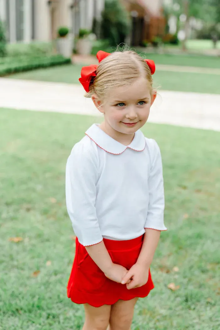 Sophie Scallop Skirt - Red