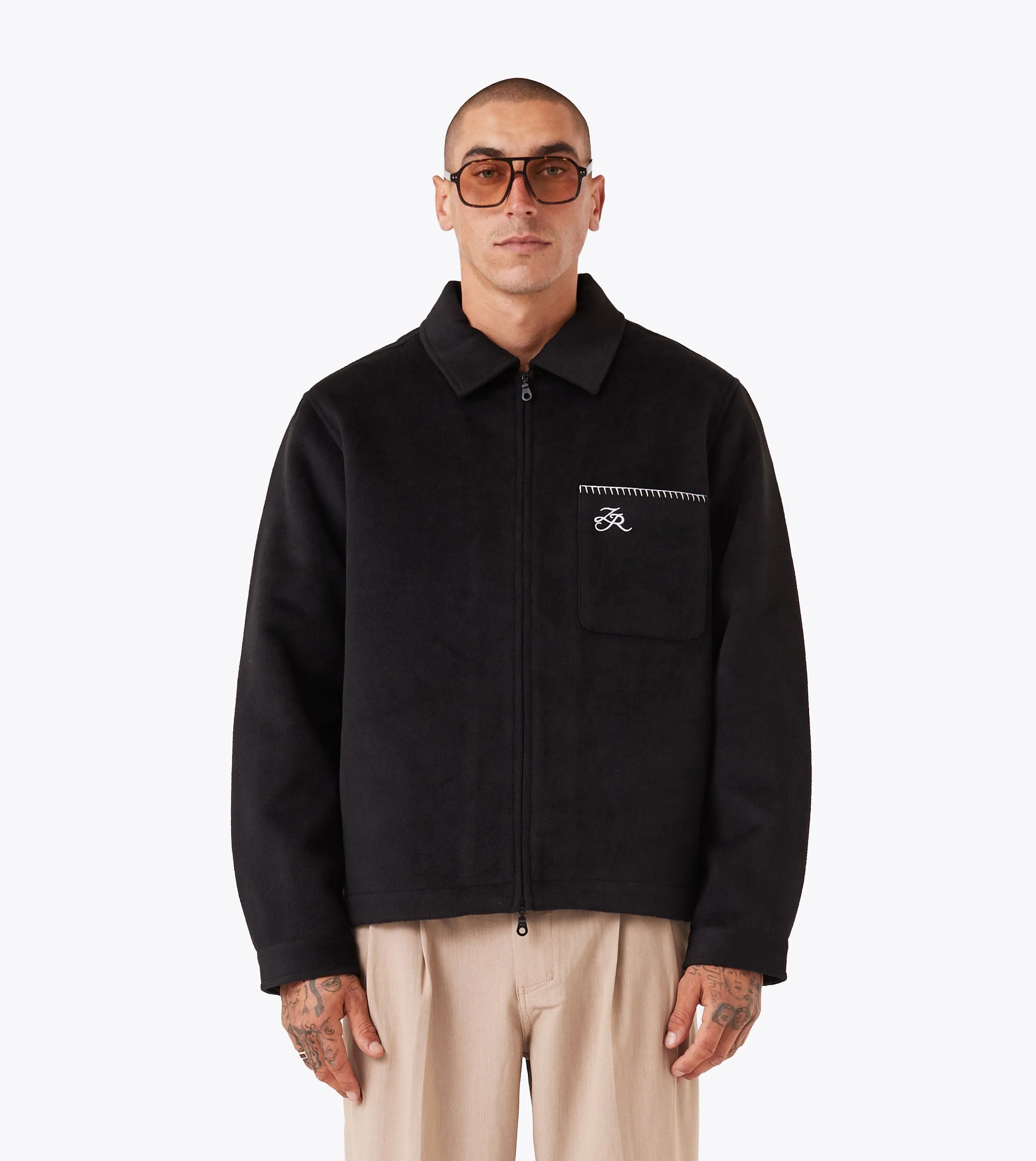 Stitched Overshirt Black