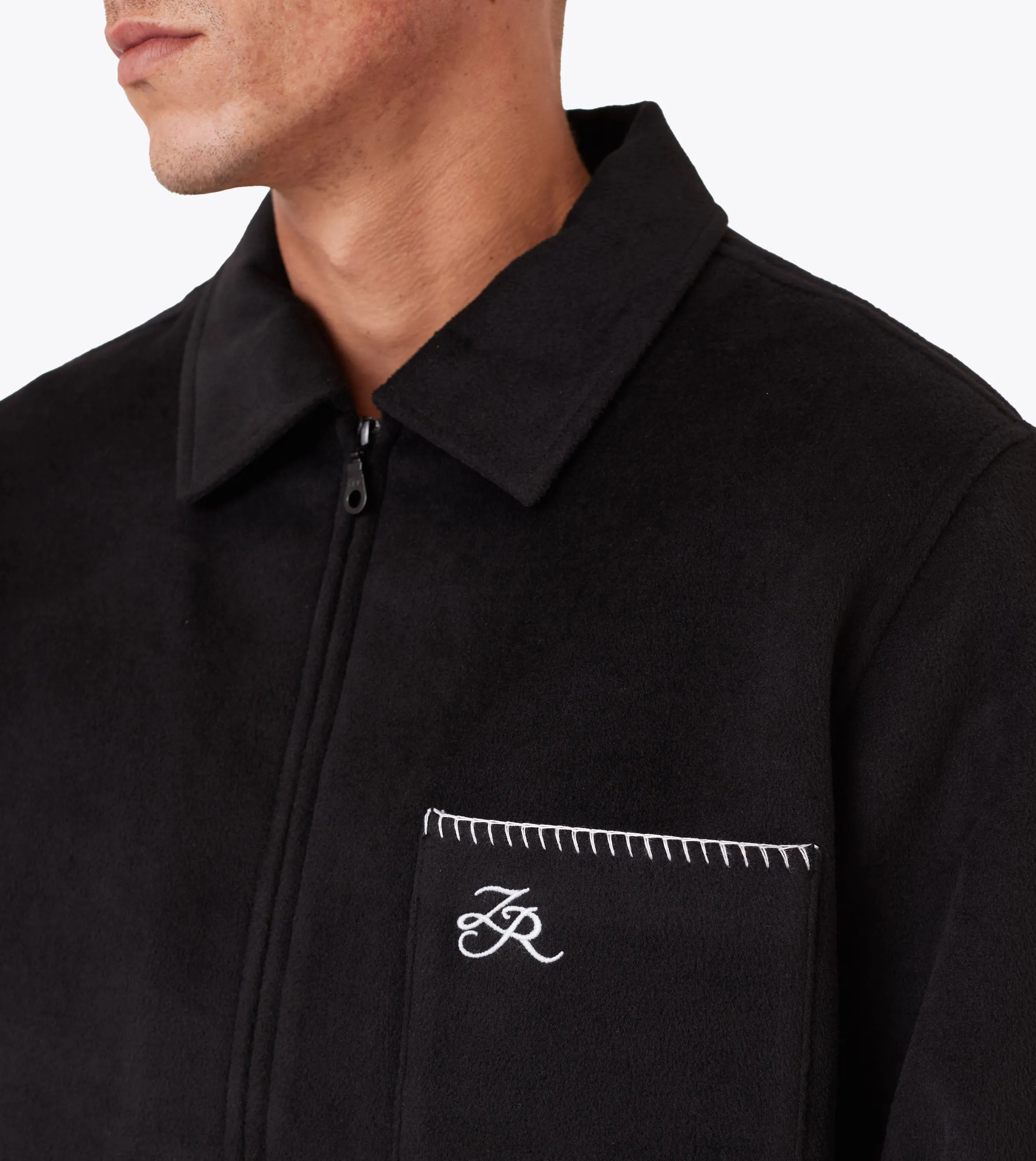 Stitched Overshirt Black