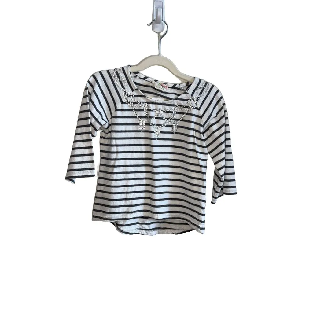 Striped Quarter Sleeve Shirt