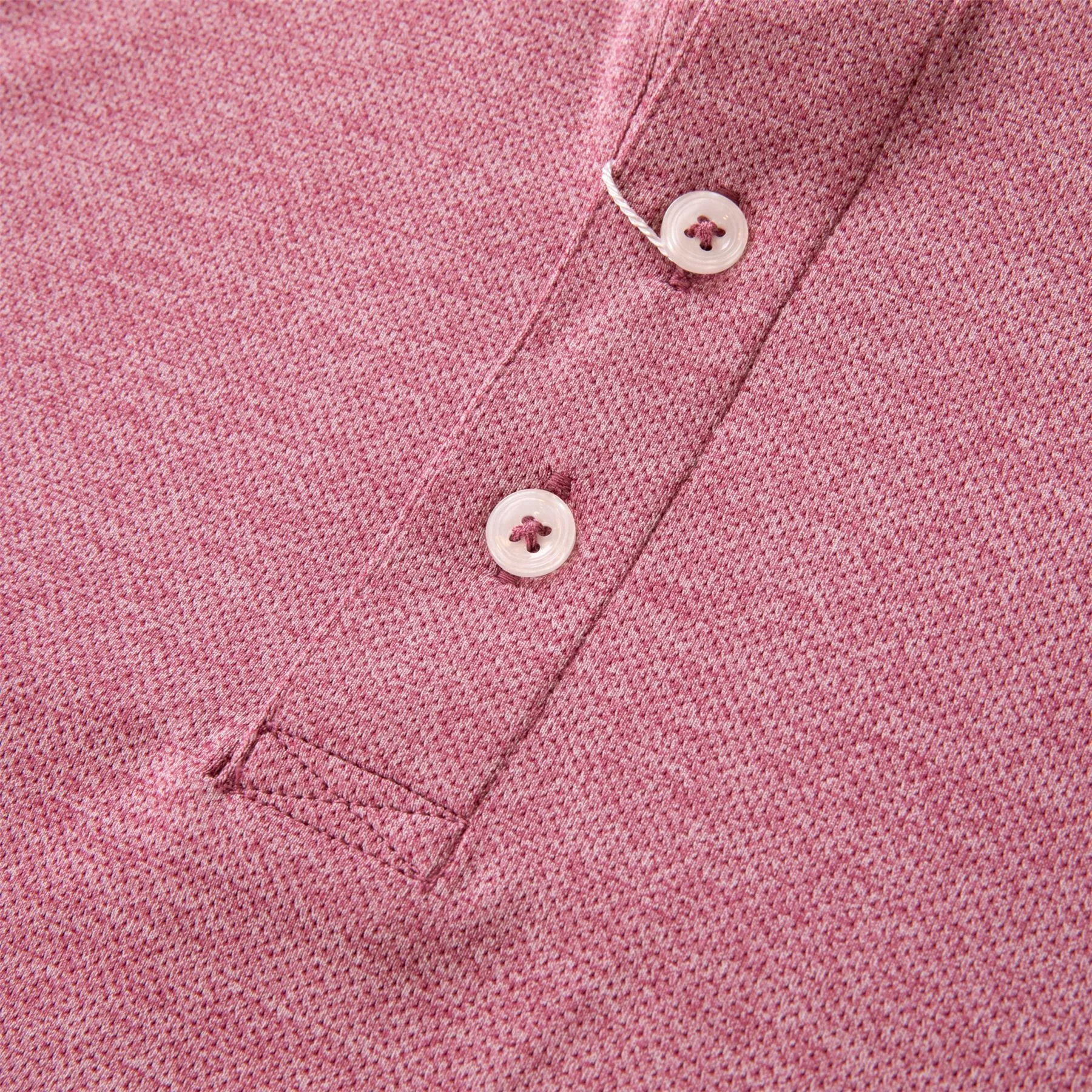 The Bradley Polo Heathered Vintage Claret - AW24