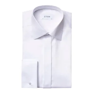 White Dobby Contemporary Fit Evening Shirt